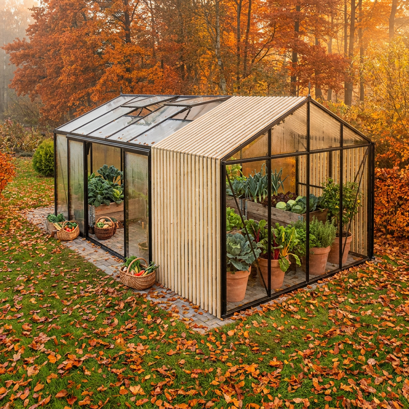 Automne - On prolonge les récoltes, loin du vent et de la pluie.