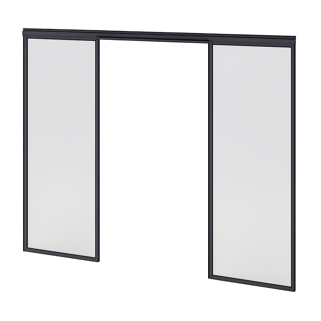 Porte coulissante double