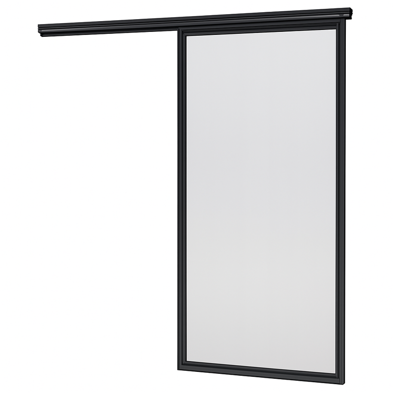 Porte coulissante simple pour serre en verre trempé - MaSerreVerte